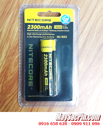 Nitecore NL1823; Pin sạc 18650 lithium 3.7v Nitecore NL1823 (2300mAh Nội trở 8.5Wh) chính hãng